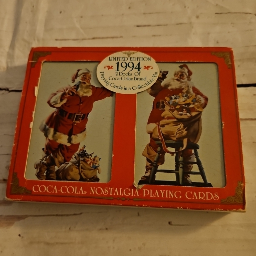 Coca-Cola Nostalgic Limited Edition Christmas 1994 Playing Cards